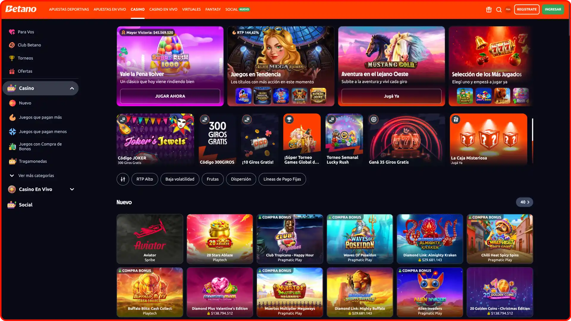 Entrá al casino de Betano, elegí tu juego y ganá hoy.