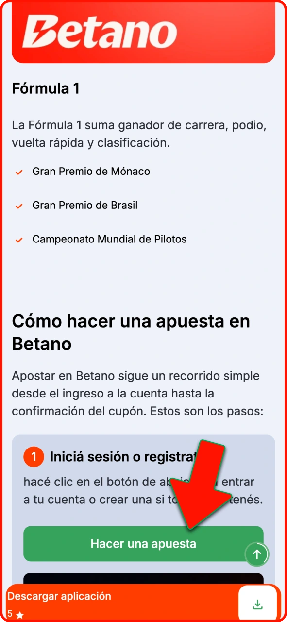 Hacé clic abajo, ingresá a tu cuenta de Betano o registrate ya.