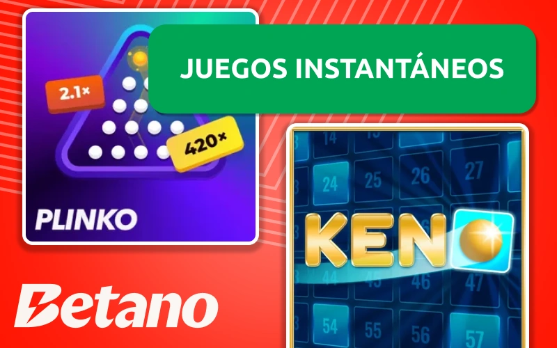 Jugá a los juegos instantáneos en Betano, disfrutá partidas rápidas y ganá.